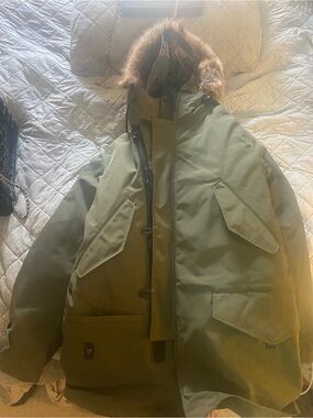 Coach Brown Camouflage-Print Lined Jacket